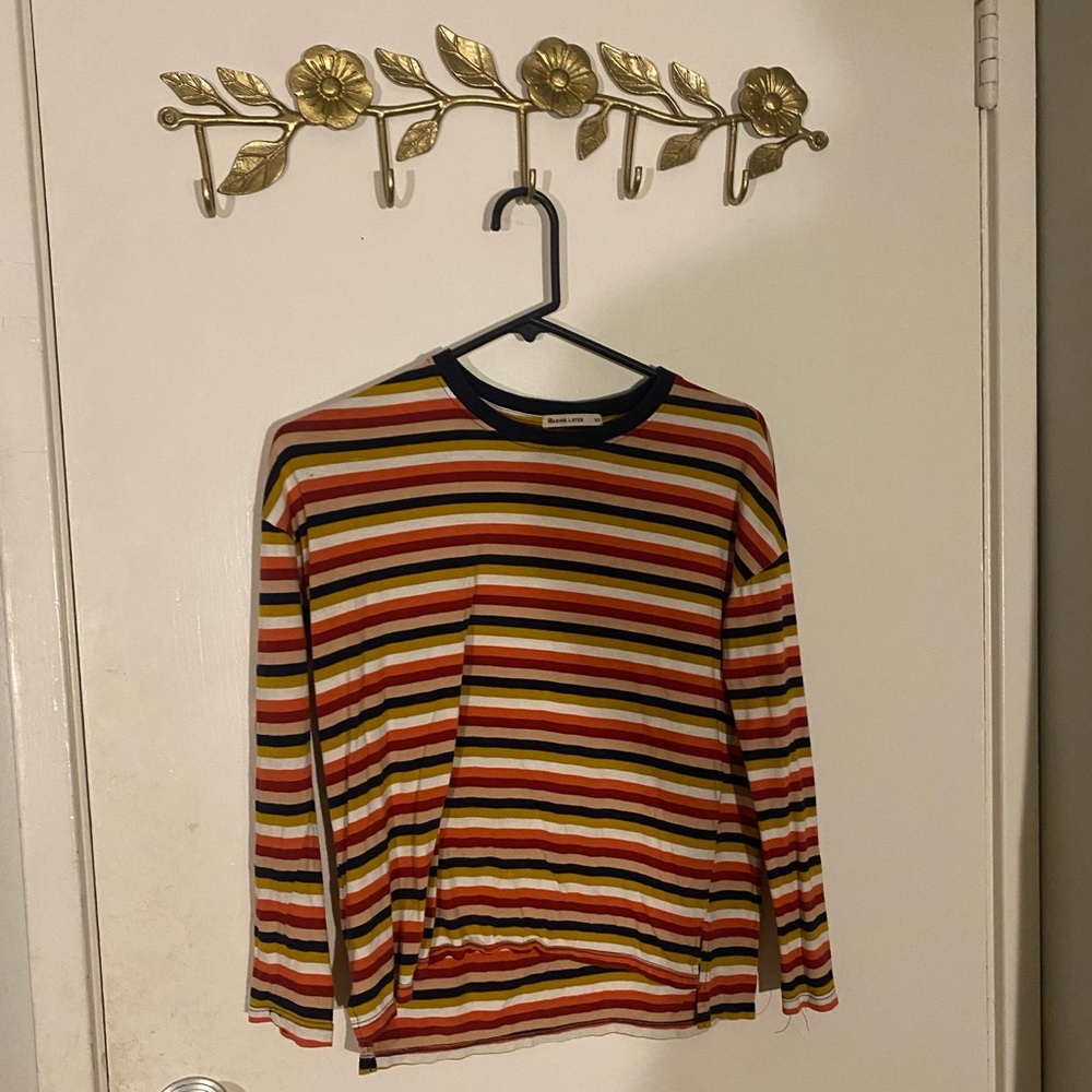 Marine Layer rainbow striped long sleeve t-shirt